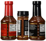 Charlie Vergos Rendezvous (Memphis) BBQ Sampler Bundle -- Hot BBQ Sauce, Original BBQ Sauce & Seasoning Rub