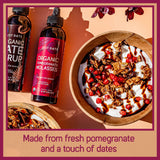 Just Date : Just Pomegranate Syrup : Organic Pomegranate Molasses | Two 8.8 OZ Squeeze Bottle I Low-Glycemic, Vegan, Paleo