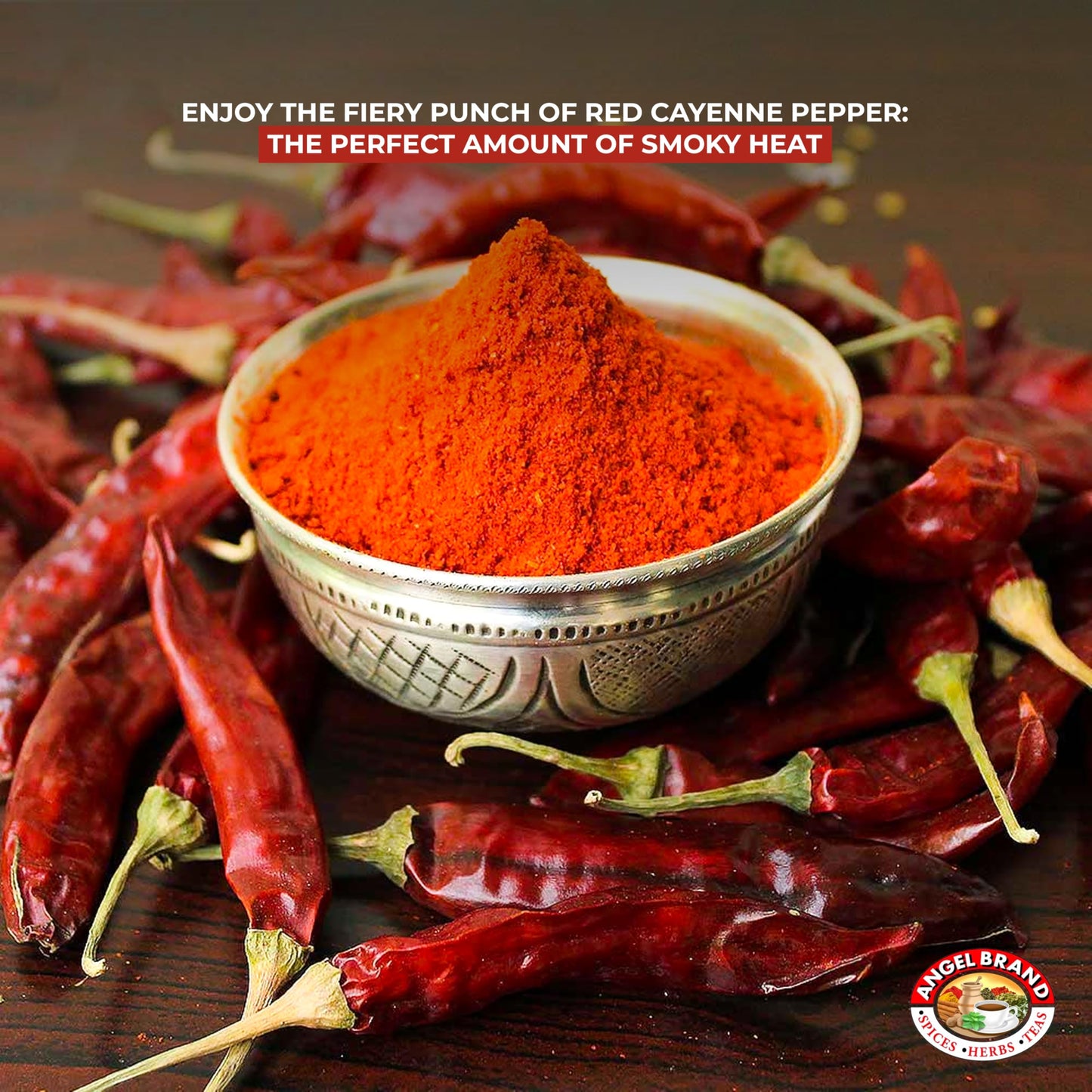 Angel Brand Red Cayenne Pepper - 13 oz Single Bottle - Ground Cayenne Pepper Powder for Cooking, Seasoning, and Spicy Recipes.