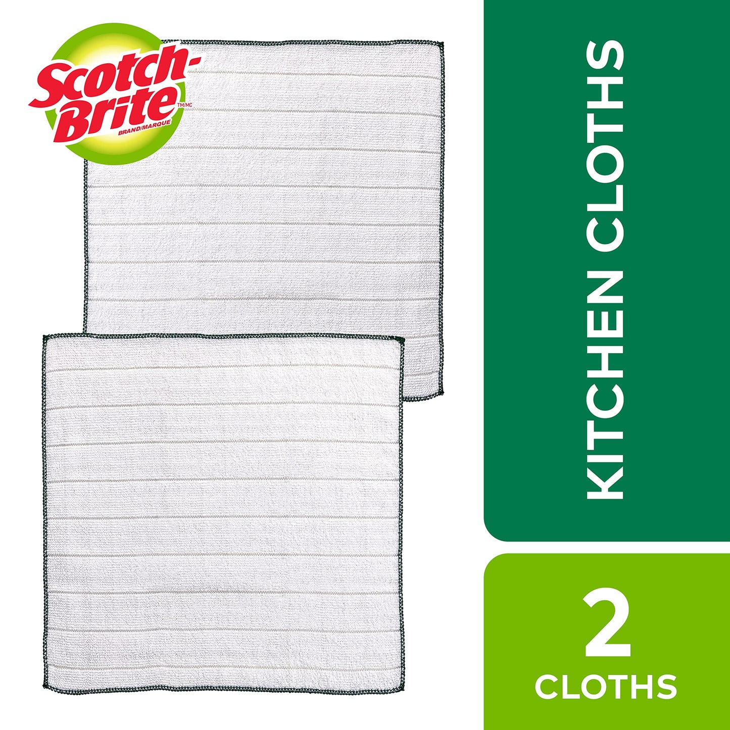 Scotch-Brite Premium Microfiber Kitchen Cloth, 2 Pack