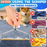 Pet Hair Removers 2 Pack Reusable Metal Lint Remover Tool - Durable Pet Hair Remover Tool with Wooden Handle | Portable Fabric Shaver Fuzz Cleaner