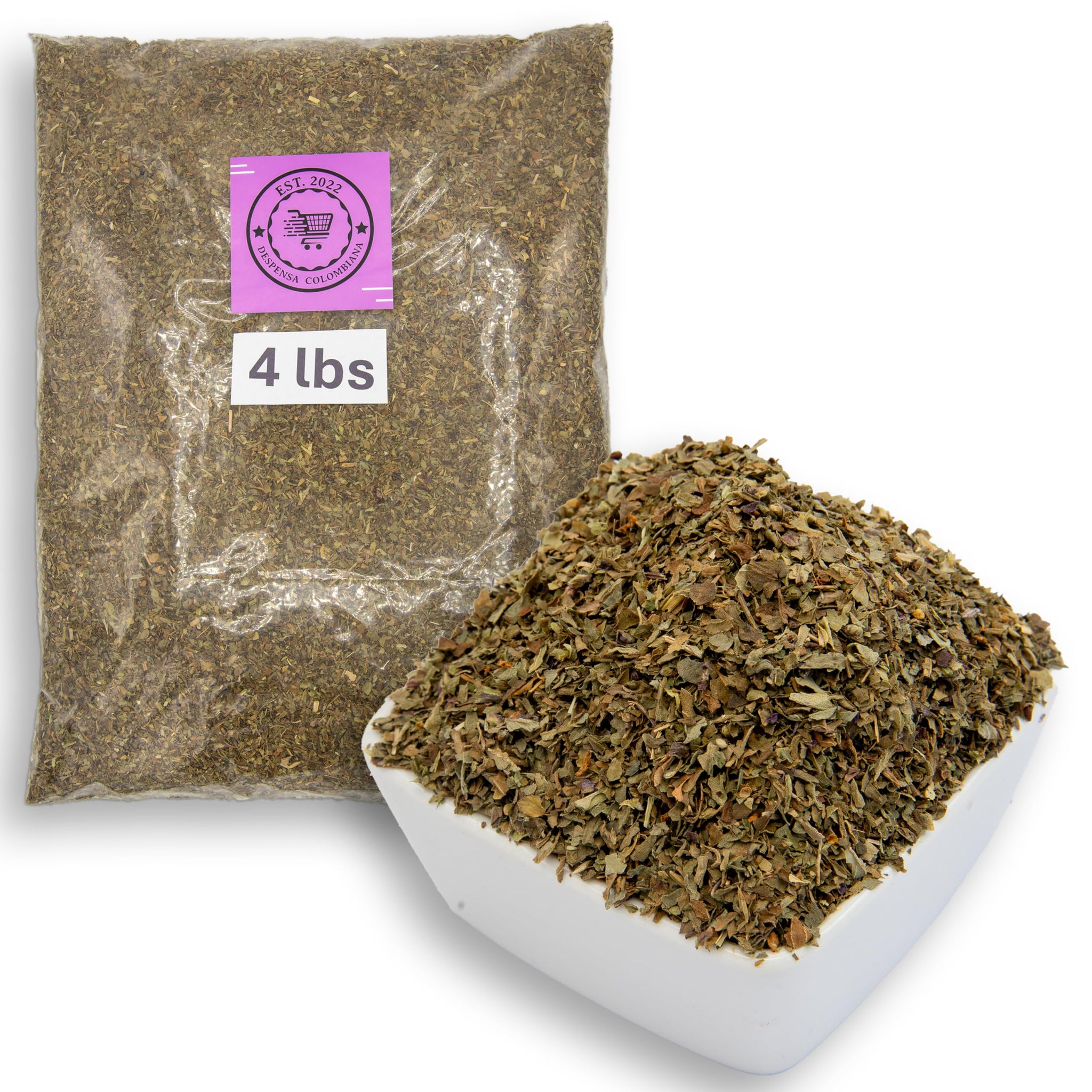 4 lbs Basil Bulk - Dried Basil Bulk, Albahaca Spices Seasoning for Cooking - Despensa Colombiana 64.00 oz - Dried Albahaca Herb ideal for cooking