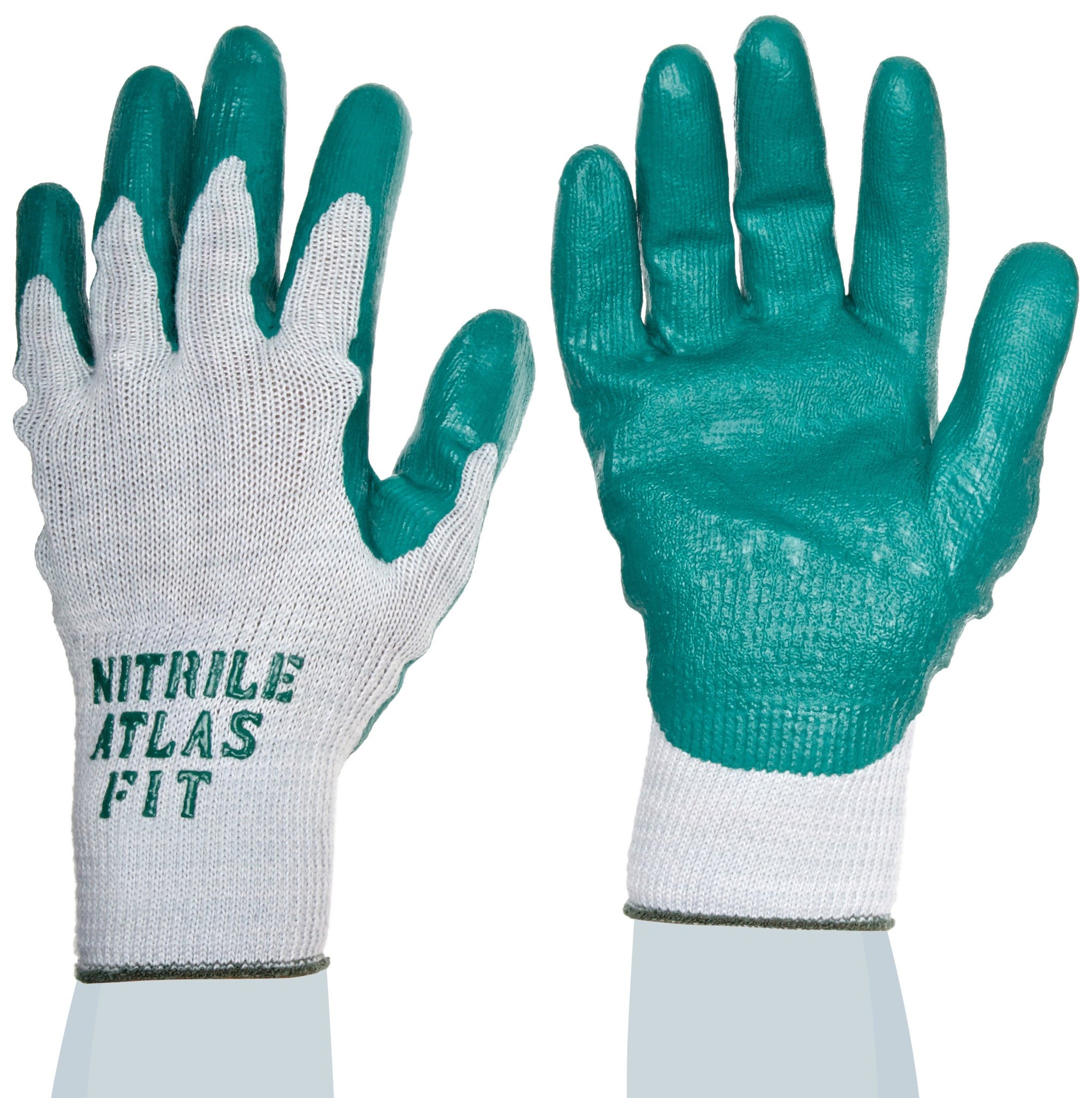 SHOWA Atlas 350 Nitrile Palm Coated General Purpose Work Glove with Poly/Cotton Liner, 10-Gauge, Large (12 Pair)