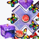 Astrology Sagittarius - No Setup Required Flying Butterfly Surprise Explosion Gift Box by Send A Cake - Delicious 3" Mini Bundt Cakes - Birthday Gift