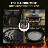 Royal Kitchen Cast Iron & Carbon Steel Seasoning Conditioner 2-IN-1 | Effective For Restoring, Protecting & Conditioning Blackstone Griddle, Cast Iron