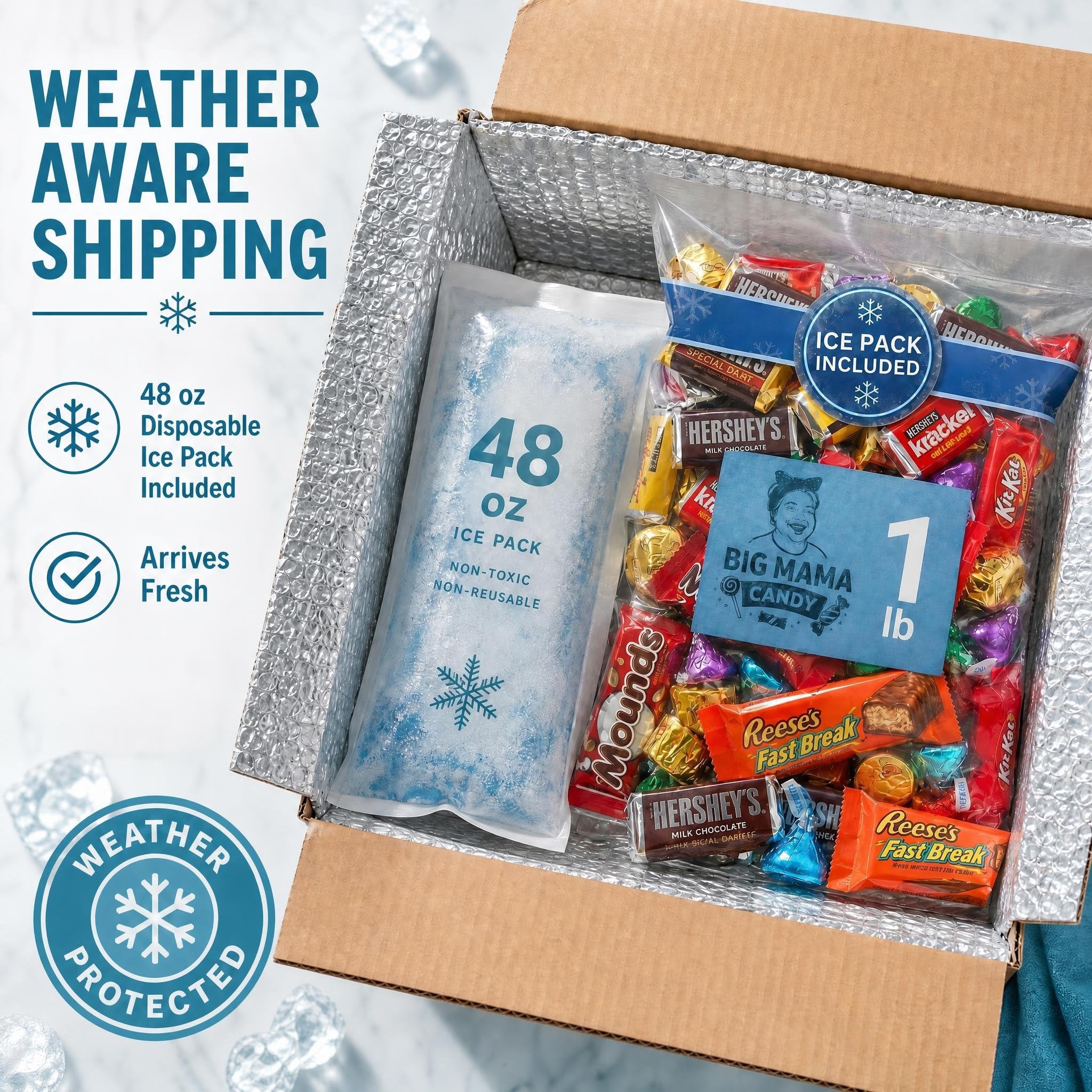 Big Mama Candy Chocolate Variety Pack 3 lb Bulk Mini Bars