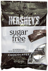 HERSHEY Chocolate Candy, Sugar Free, 3-Ounce Bags (Pack of 12)