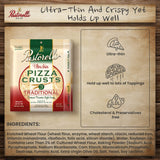 Pastorelli® Traditional Ultra Thin Pizza Crust, Crispy, Pre-made Pizza Base, Low Sodium, 12-inch, 3 Crusts, Pack of 10