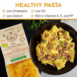 Morelli Mezzi Paccheri Organic Pasta - Italian, Gourmet, Large Circle Gluten-Free Pasta from Italy Made from Corn & Rice, for Stuffing - 8.8 oz (Pack
