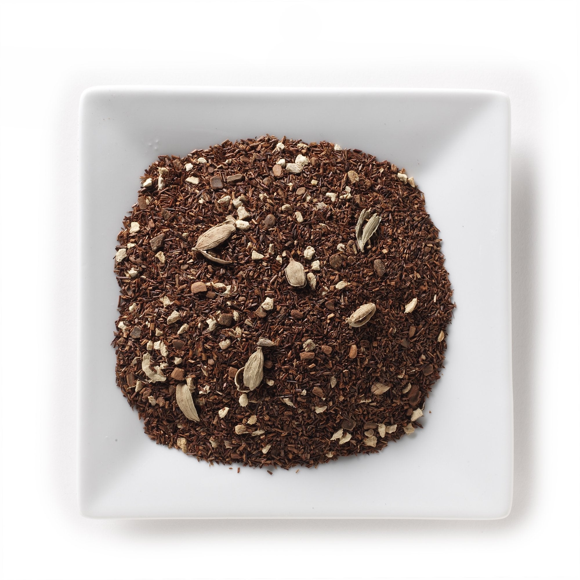 Mahamosa Herbal Masala Chai Tea 4 oz - Loose Leaf Rooibos Herbal Tea Blend (Rooibos, ginger root, cinnamon, green cardamom and cinnamon, ginger