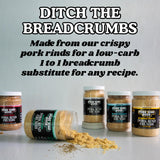 Pork King Good Spicy Cajun Low Carb Keto Diet Pork Rind Breadcrumbs!Perfect For Ketogenic, Paleo, Gluten-Free, Sugar Free and Bariatric Diets