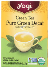 Yogi Tea, Pure Green Decaf, 16 Count, Packaging May Vary