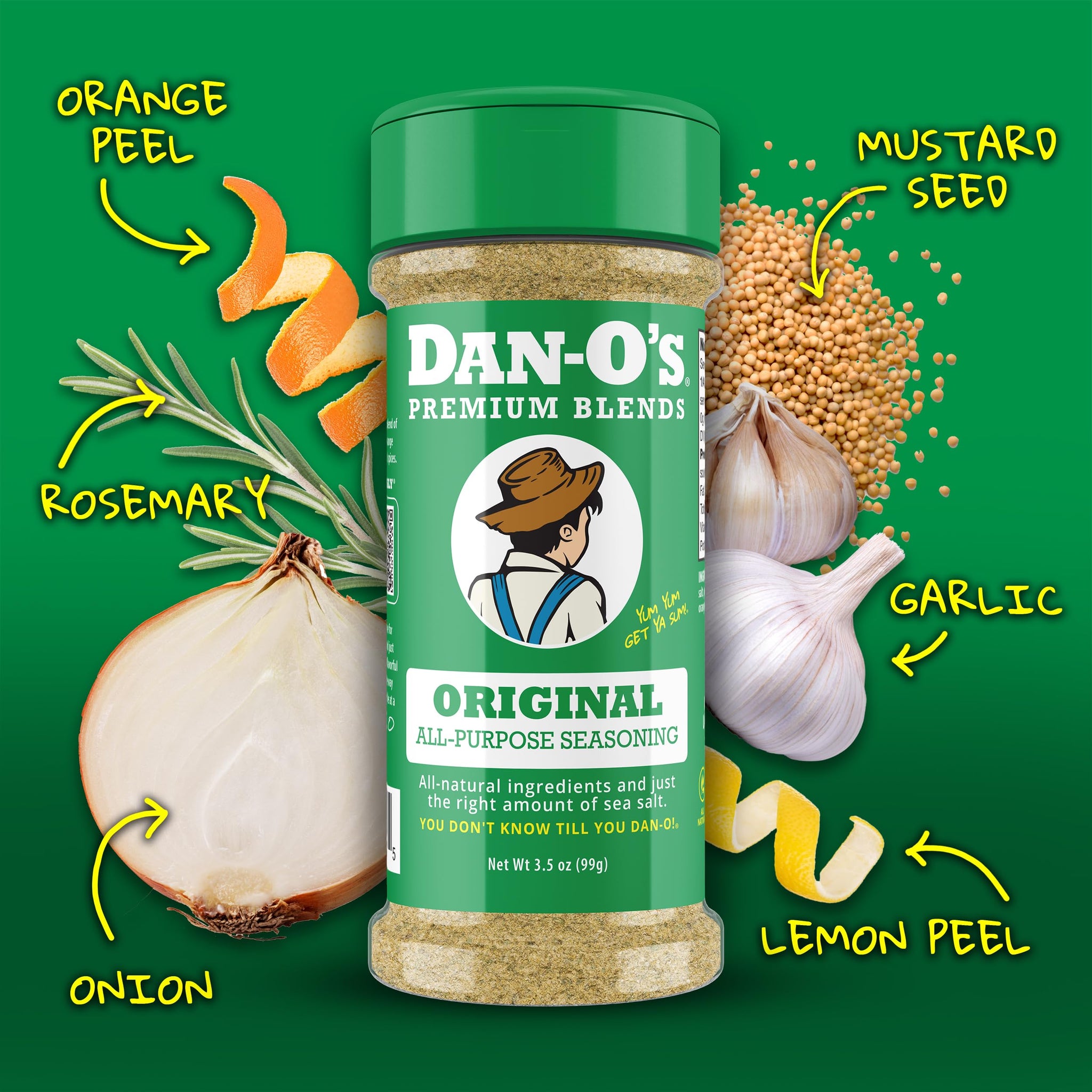 Dan-O’s SPG Tri-O, Original & Cheesoning Variety Pack - 3 Bottles - Salt Pepper Garlic, All Purpose & Parmesan Seasoning Bundle