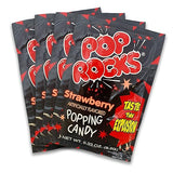 UpTop Treats Strawberry POP ROCKS® Candy | Includes 4 Individual Packs of Strawberry Flavored Mini Rock Popping Candies, 4.0 Count
