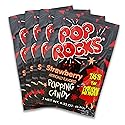 UpTop Treats Strawberry POP ROCKS® Candy | Includes 4 Individual Packs of Strawberry Flavored Mini Rock Popping Candies, 4.0 Count