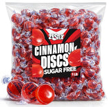 Sugar Free Cinnamon Hard Candy, 1 lb. Bag - Individually Wrapped Cinnamon Candy Discs, Old Fashioned Sugarless Candy for Candy Bowls, Office Snacks