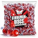 Sugar Free Cinnamon Hard Candy, 1 lb. Bag - Individually Wrapped Cinnamon Candy Discs, Old Fashioned Sugarless Candy for Candy Bowls, Office Snacks