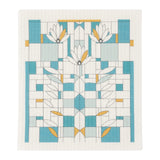 KAF Home Frank Lloyd Wright Swedish Dish Cloths (6.7 x 7.5-inch) - Set of 3 Reusable, Absorbent Cellulose Sponge Towels for Kitchen, Cleaning