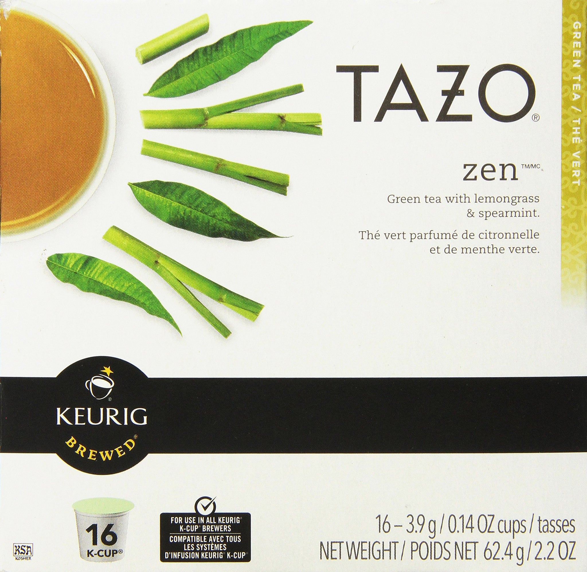 Tazo Zen Green Tea Keurig K-Cups, 16 Count