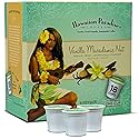 Hawaiian Paradise Coffee Vanilla Macadamia Nut Single Serve Cups 18 Count Medium Roast Sweet Aromatically Flavored - 100% Arabica Beans - Compatible
