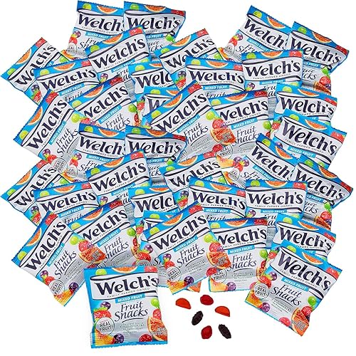 Welch's Fruit Snacks, Assorted Fruit Flavors, 40 Count - Gluten-Free Mini Pouches for Lunchboxes, Parties, and On-the-Go Snacking