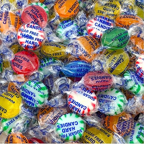 Sugar Free Candy - 2 Pound Pack - Hard Candy Individually Wrapped - Mint, Cinnamon, Butterscotch, and Fruit Flavors - Office Bowl Mix - Sugarless