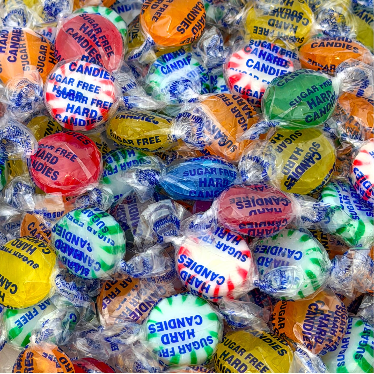 Sugar Free Candy - 2 Pound Pack - Hard Candy Individually Wrapped - Mint, Cinnamon, Butterscotch, and Fruit Flavors - Office Bowl Mix - Sugarless