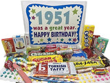 RETRO CANDY YUM ~ 1951 75th Birthday Gift Box of Nostalgic Retro Candy Mix from Childhood for 75 Year Old Man or Woman Born 1951