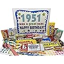 RETRO CANDY YUM ~ 1951 75th Birthday Gift Box of Nostalgic Retro Candy Mix from Childhood for 75 Year Old Man or Woman Born 1951
