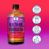 Health-Ade Kombucha Tea Organic Drink, Fermented Tea with Living Probiotics, Detoxifying Acids, Supports Gut Health, Non-GMO, Vegan, Gluten Free, 12