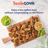 Sazón Natural and Complete by Goya, Low Sodium Latin Spice Blend for Poultry, Seafood, Meat and Vegetables, All Purpose Mexican Seasoning, No Salt
