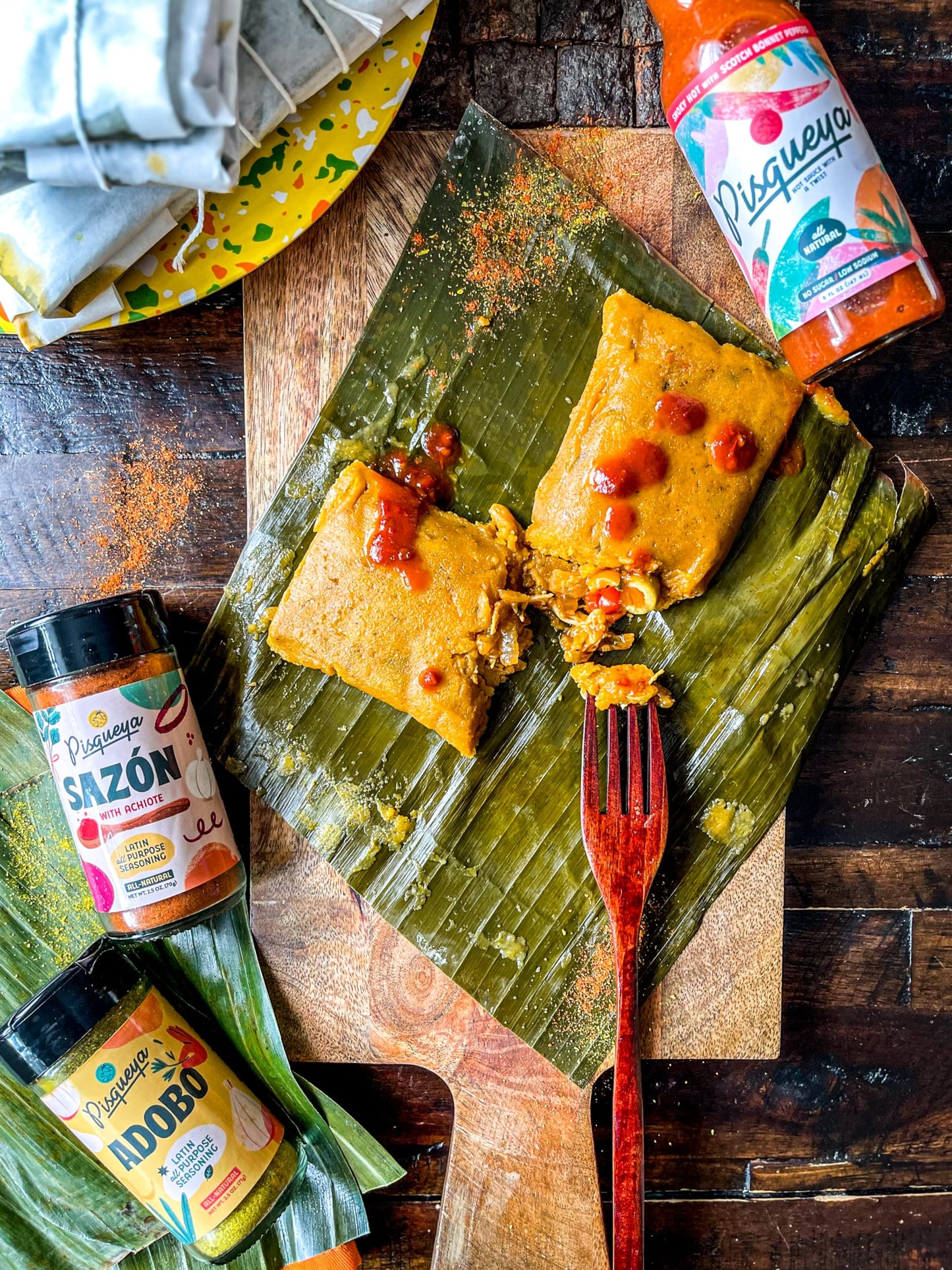 Pisqueya Sazon Seasoning with Achiote - All Natural, Vegan, Gluten Free, No Fillers or Additives, Non-GMO, No Preservatives, No Artificial Coloring