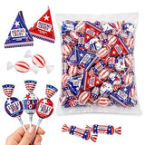 Patriotic Candy | 3-Pound Bag | 4th of July Candy Assortment Individually Wrapped | Popping Rocks, Lollipops, Chocolate Caramel Taffies