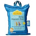 Asian Kitchen Crystal Sona Masoori Aged Rice 10-Pound Bag, 10lbs (4.54kg) Short Grain Rice ~ All Natural | Gluten Friendly | Vegan | Indian Origin |