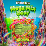 BP BUNDLE Mike And Ike Candy Sour Megamix | Mike And Ikes Bulk Bag | Assorted 10 Fruit Flavors (Watermelon,Strawberry,Lemon, Grapes,Apple, Strawberry