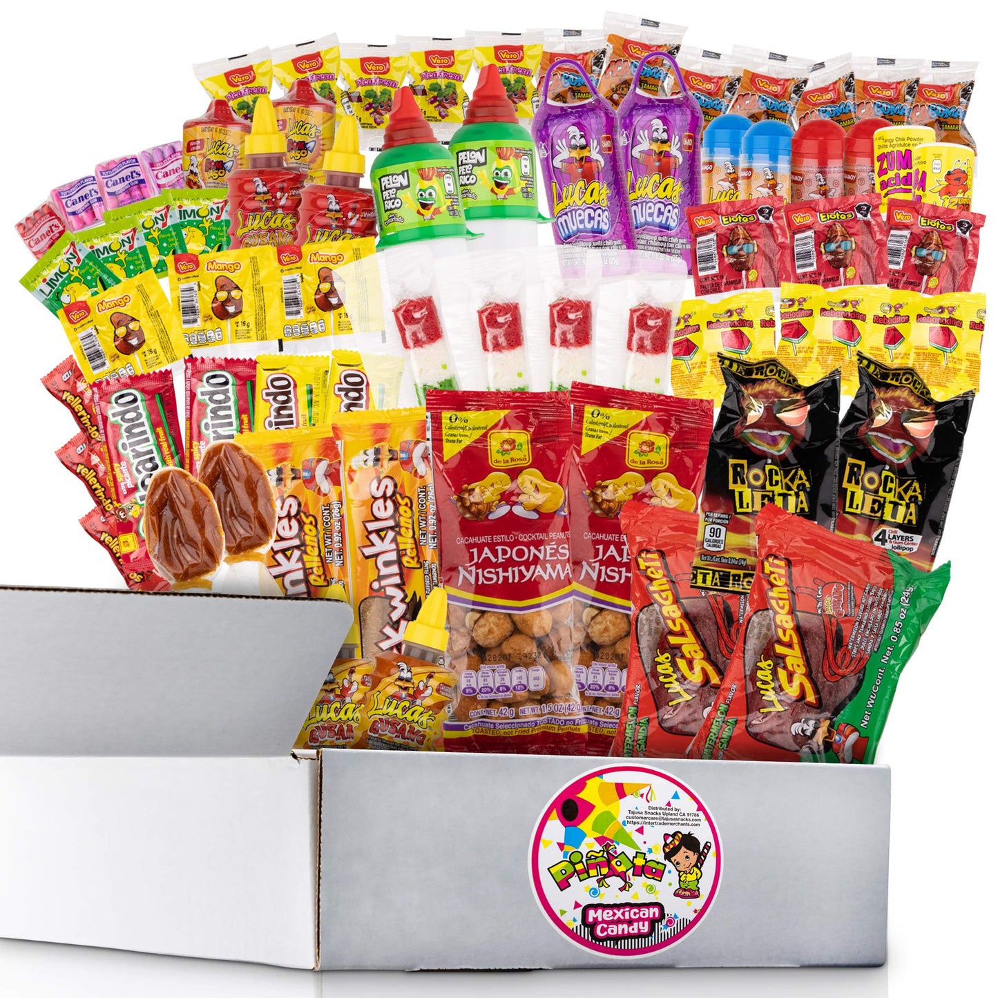 Pinata Mexican Candy Box - Sweet and Sour - 73 Pack - 3 Pounds - Authentic Mexican Candy Assortment - Dulces Mexicanos Variety Pack - Candies Mix