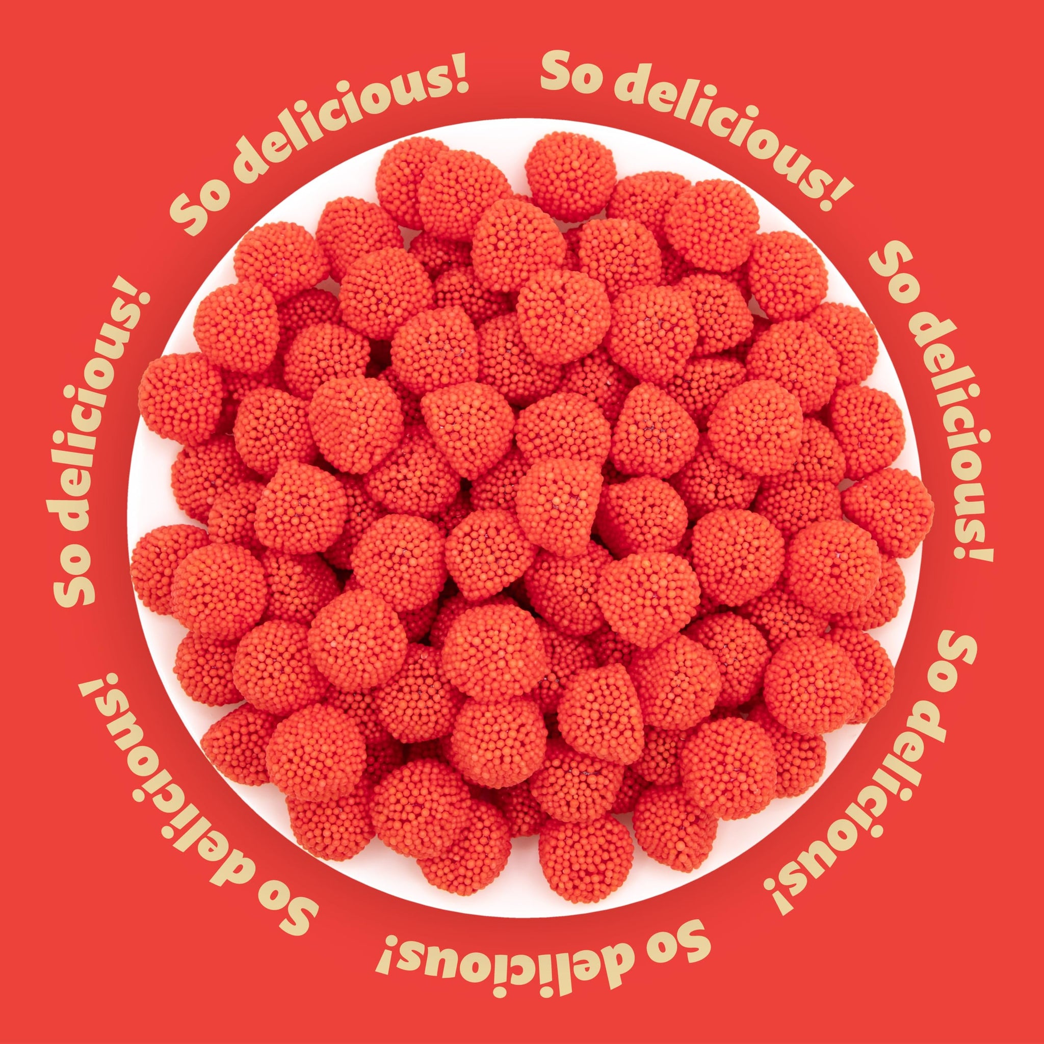 Berries Gummy Candy | 1-Pound Bag | Berry Shaped Strawberry Gummies | Chewy Candy with Strawberry Flavor for Buffets & Dessert Decorating | Red