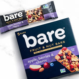 Bare Fruit & Nut Bars, Apple, Cranberry & Almond and Apple, Berries & Cherry Variety Pack (Pack of 2)