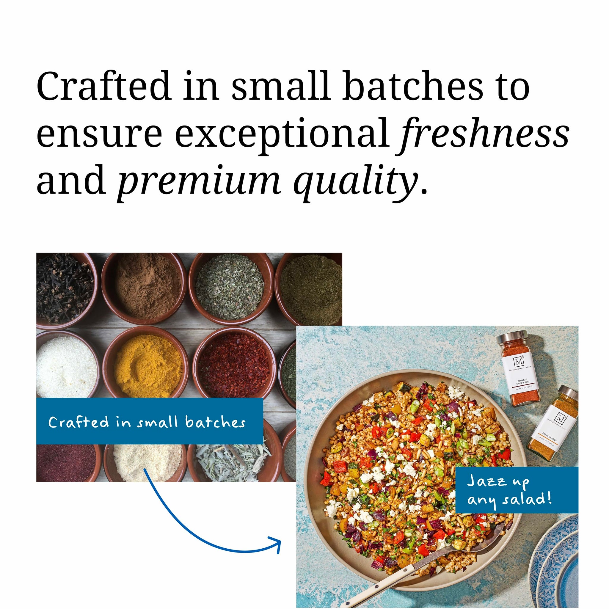 The Mediterranean Dish Ras El Hanout - Warm, Exotic, Sweet and Savory Blend for Cooking and Grilling - Gourmet Chef Essential - North African