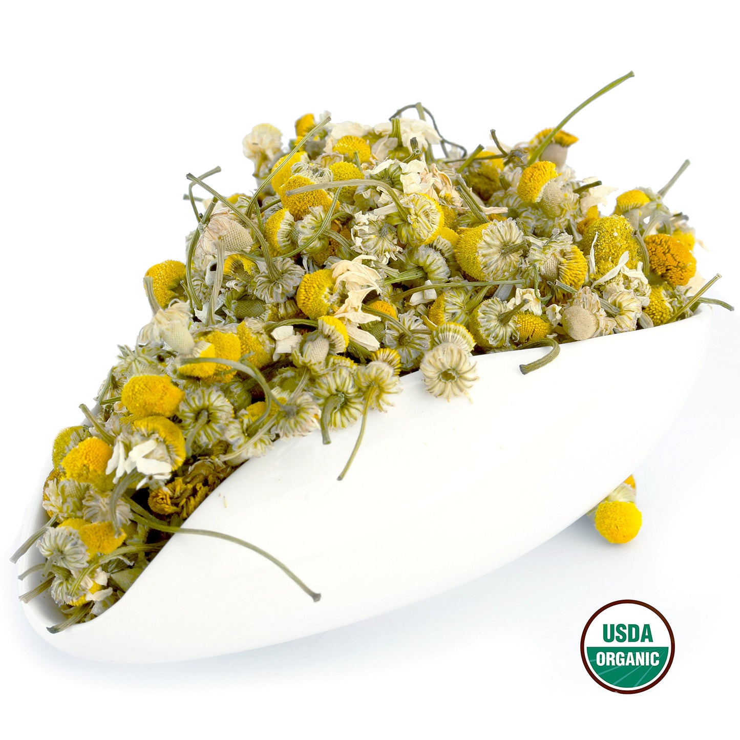 Chamomile Tea 1LB (16Oz) 100% CERTIFIED Organic (USDA seal) Chamomile Flowers Herbal Tea (Matricaria Chamomilla) in 1 lb Bulk BPA-free Resealable Bags