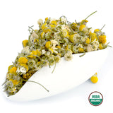 Chamomile Tea 1LB (16Oz) 100% CERTIFIED Organic (USDA seal) Chamomile Flowers Herbal Tea (Matricaria Chamomilla) in 1 lb Bulk BPA-free Resealable Bags