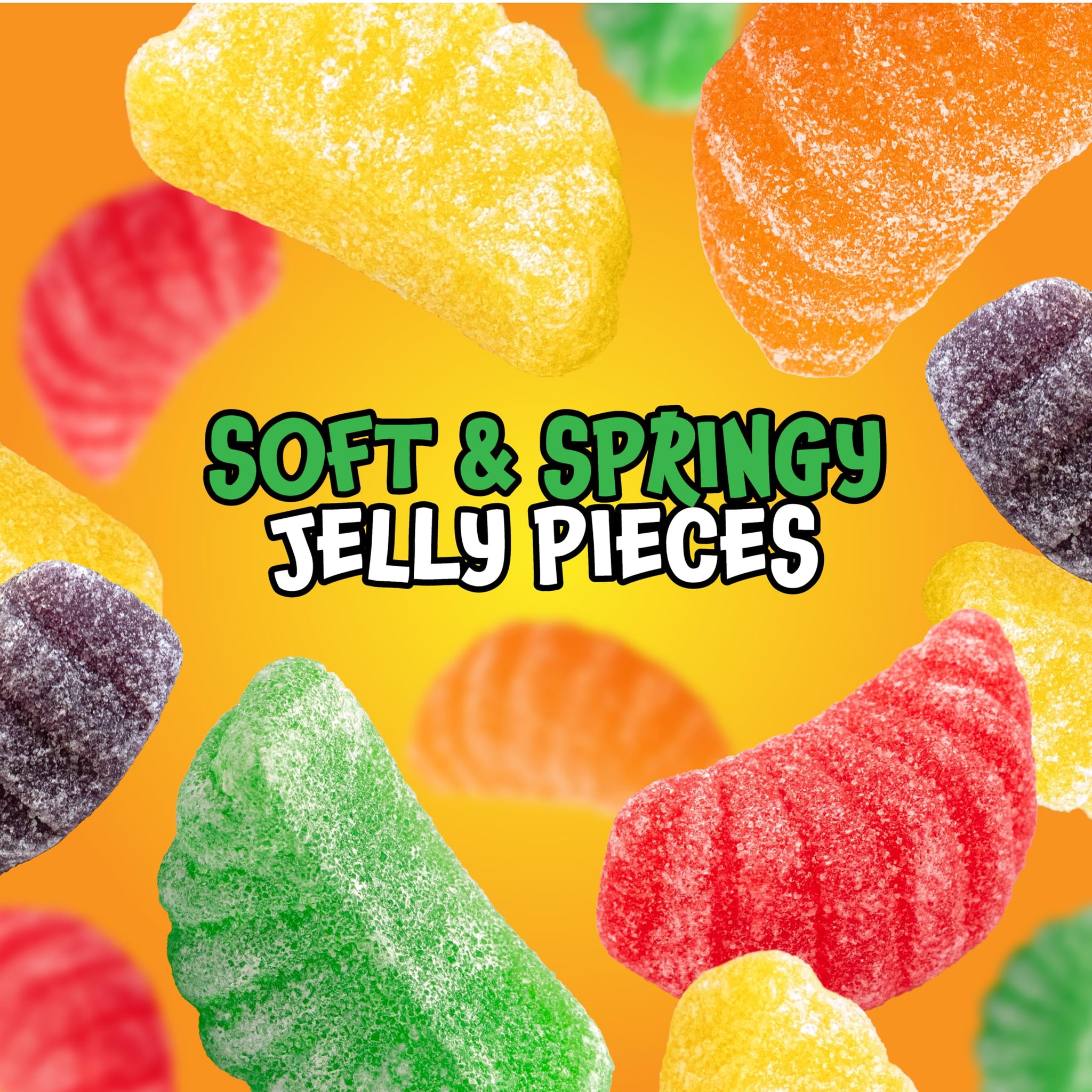 Fruit Slices - 2 Pound Bulk Pack (65 Count) - Assorted Fruit Jelly Candy - Unwrapped Wedges - Old Fashioned Jelly Candy for Gifting, Snacking