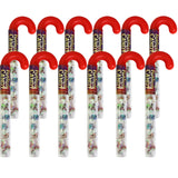 Christmas Candy Cane Filled with Candies, 12 Pack Large Candy Cane Filled With Assorted Mini Candies, Great for Christmas Goody Bag Filler, Stocking