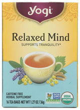 Yogi Tea, Relaxed Mind, 16 Count, Packaging May Vary