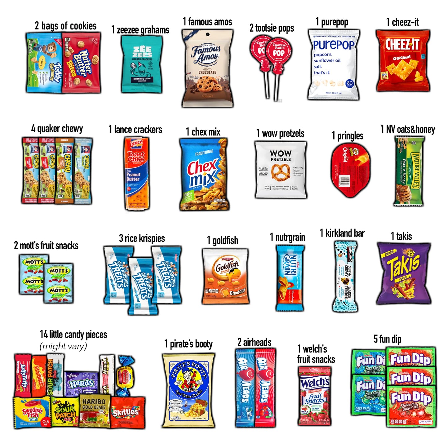 COLLEGEBOX Snack Box (45 Count) Variety Pack Care Package Gift Basket Adult Kid Guy Girl Women Men Birthday College Student Office School Graduation