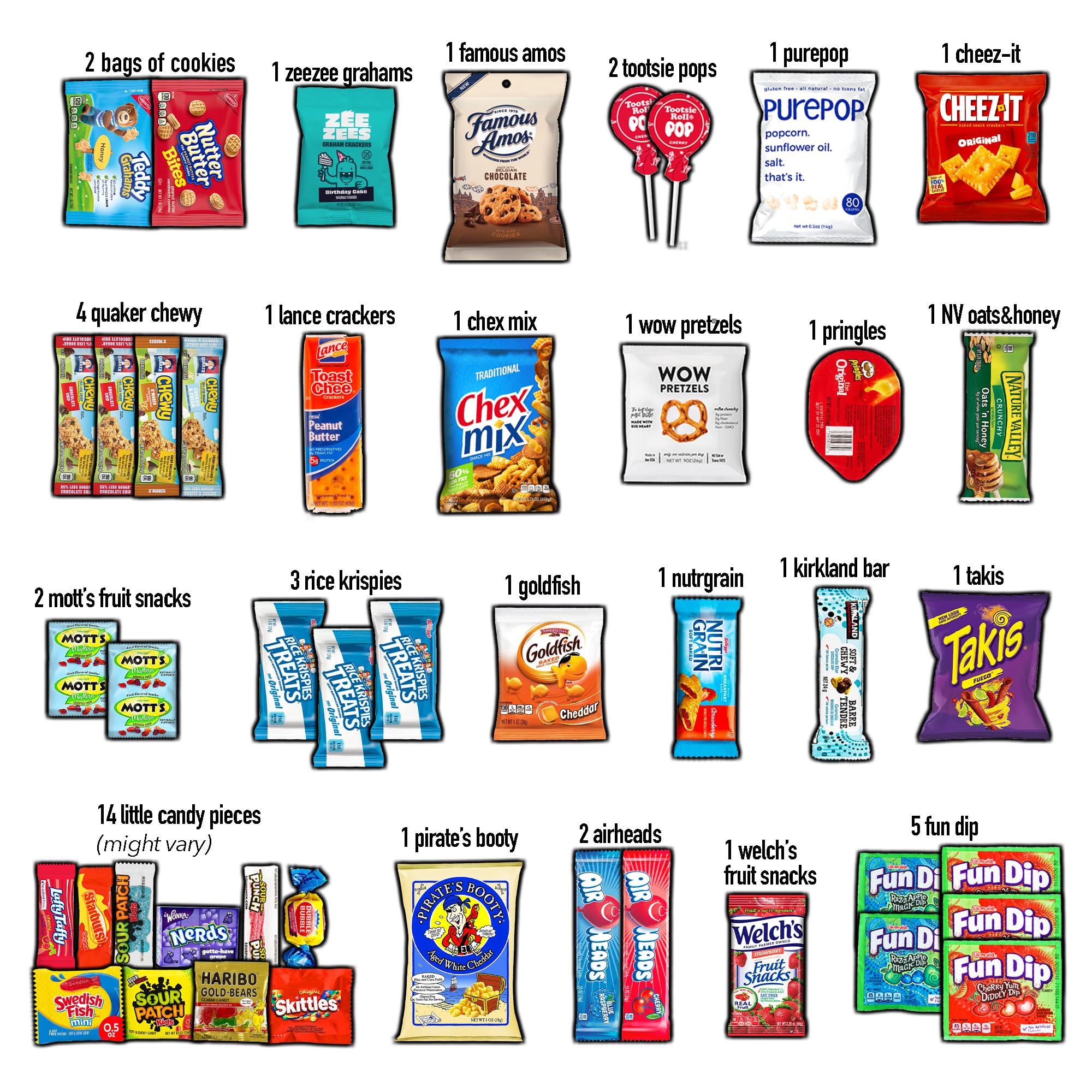 COLLEGEBOX Snack Box (45 Count) Variety Pack Care Package Gift Basket Adult Kid Guy Girl Women Men Birthday College Student Office School Graduation