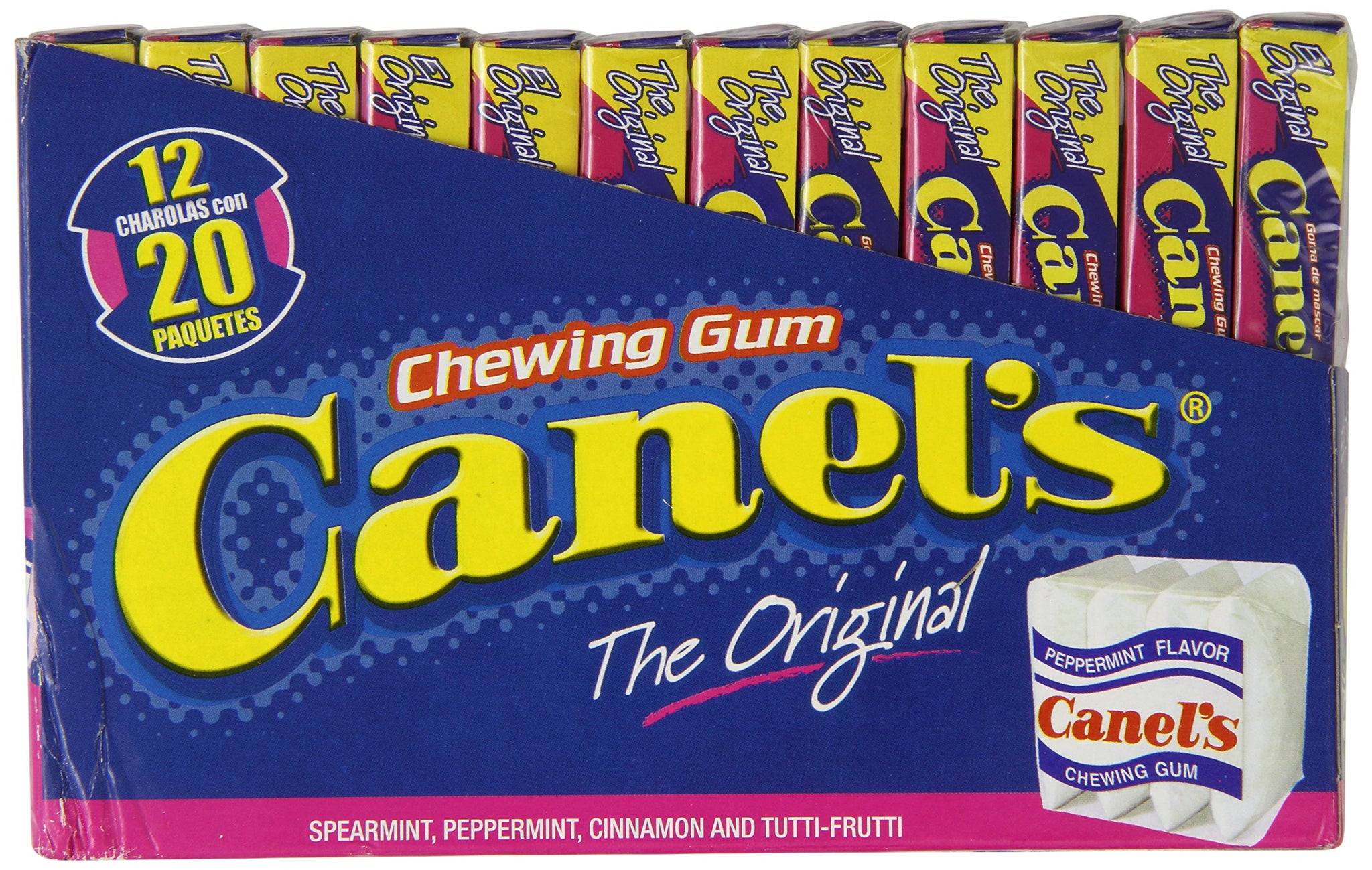Canel's Assorted Chewing Gum, 20 Count (Pack of 12)