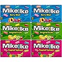 Mike and Ike Pleasure Pack Bundle: (6) 5oz Boxes, (2) Berry Blast, (2) Original Fruits, (2) Tropical Typhoon