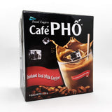 Vietnamese Instant Milk Coffee, Cafe Pho | Box of 9 Sachets | Roasted Ground Coffee Blend with Creamer and Sugar, Suitable for Most Coffee Brewing