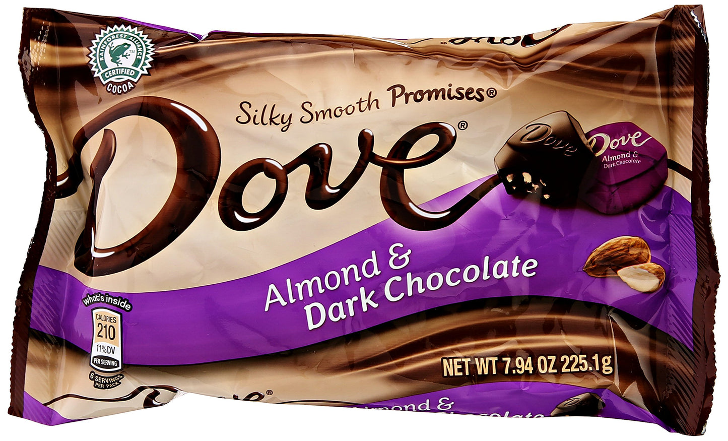 Dove Silky Smooth Promises Almond and Dark Chocolate, 7.94 oz